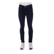 Blauwe Skinny Broek met Achterlogo Dondup , Blue , Heren