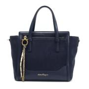 Pre-owned Canvas handbags Salvatore Ferragamo Pre-owned , Blue , Dames