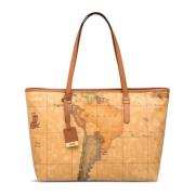 Klassieke Geo Print Schoudertas Alviero Martini 1a Classe , Brown , Da...