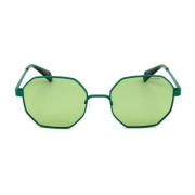 Groene Metalen Zonnebril Gepolariseerd Polaroid , Green , Unisex