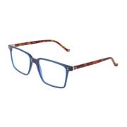 Blauwe Vierkante Optische Frames met Kunststof Lenzen Hackett , Blue ,...