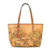 Klassieke Geo Print Schoudertas Alviero Martini 1a Classe , Brown , Da...