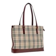 Pre-owned Canvas handbags Burberry Vintage , Beige , Dames