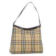 Pre-owned Canvas handbags Burberry Vintage , Beige , Dames