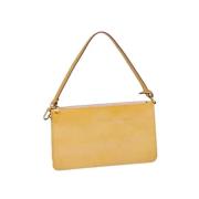 Pre-owned Leather handbags Louis Vuitton Vintage , Yellow , Dames