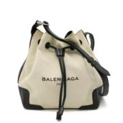 Pre-owned Canvas shoulder-bags Balenciaga Vintage , Beige , Dames