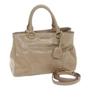 Pre-owned Leather handbags Miu Miu Pre-owned , Beige , Dames