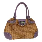 Pre-owned Fabric handbags Salvatore Ferragamo Pre-owned , Beige , Dame...