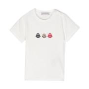 Kinderen Logo T-shirts en Polo's Moncler , White , Unisex