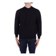 Blauwe Logo Front Sweater Emporio Armani , Blue , Heren