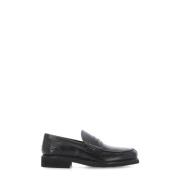 Zwarte Leren Loafers Ronde Neus Schoenen Berwick , Black , Heren