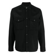 Casual Zwart Wolmix Overshirt J.Lindeberg , Black , Heren