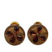 Pre-owned Plastic earrings Chanel Vintage , Brown , Dames