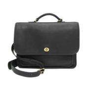 Pre-owned Leather handbags Coach Pre-owned , Black , Dames