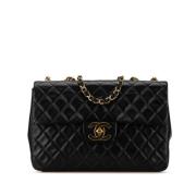 Pre-owned Leather chanel-bags Chanel Vintage , Black , Dames