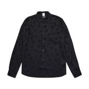 Zwarte Jacquard Adriel Shirt Won Hundred , Black , Heren