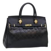 Pre-owned Leather handbags Versace Pre-owned , Black , Dames