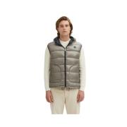 Grijze Omkeerbare Hooded Vest voor Mannen Centogrammi , Gray , Heren