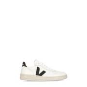 Witte Leren Sneakers met V-logo Veja , White , Dames