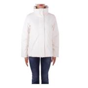 Witte Jassen met Voorlogo Rits K-Way , White , Dames