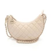 Pre-owned Leather chanel-bags Chanel Vintage , Beige , Dames