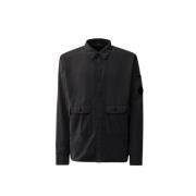 Flanellen Overshirt in Zwart C.p. Company , Black , Heren