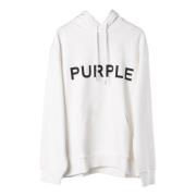 Logo hoodie Purple Brand , White , Heren