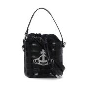 Zwarte Croc Bucket Tas Vrouw Vivienne Westwood , Black , Dames