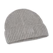 Grijze Wol Kasjmier Geribbelde Beanie Hoed MC2 Saint Barth , Gray , Da...