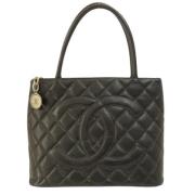 Pre-owned Leather chanel-bags Chanel Vintage , Black , Dames