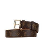 Pre-owned Leather belts Louis Vuitton Vintage , Brown , Dames