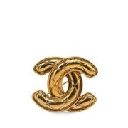 Pre-owned Metal chanel-jewelry Chanel Vintage , Yellow , Dames