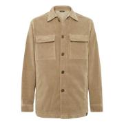 Moleskine Shirt Jacket Boggi Milano , Beige , Heren