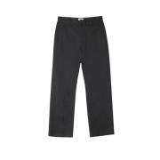 Zwarte dagelijkse elastische broek met zakken Obey , Black , Dames