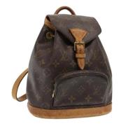 Pre-owned Canvas backpacks Louis Vuitton Vintage , Brown , Dames