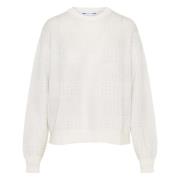 Mohair Crew-neck Gebreide kleding Made in Italy Jacob Cohën , White , ...