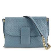 Pre-owned Leather shoulder-bags Loewe Pre-owned , Blue , Dames