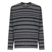 Gestreept wol T-shirt en Polo Junya Watanabe , Gray , Heren