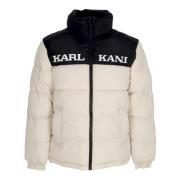 Retro Essential Puffer Jas met Rits Karl Kani , Beige , Heren