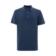 Navy Katoenen Poloshirt Corneliani , Blue , Heren