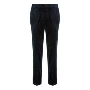 Corduroy Stretch Broek Boggi Milano , Blue , Heren