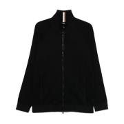 Zwarte Rits Cardigan Hugo Boss , Black , Heren