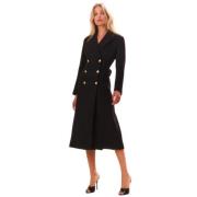 Militaire Wollen Jas - Zwart Loveshackfancy , Black , Dames