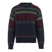 Rode Sweater met Model Draagt Polo Ralph Lauren , Multicolor , Heren