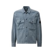 Corduroy Overshirt in Celeste Kleur C.p. Company , Blue , Heren