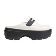 Stijlvolle Loafer voor Vrouwen Crocs , White , Dames