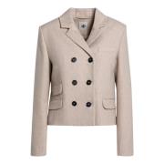 Dubbelborstig Jas The Garment , Beige , Dames