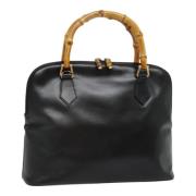 Pre-owned Leather handbags Gucci Vintage , Black , Dames