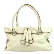 Pre-owned Leather shoulder-bags Salvatore Ferragamo Pre-owned , White ...