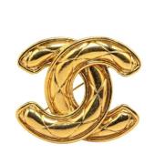 Pre-owned Metal chanel-jewelry Chanel Vintage , Yellow , Dames